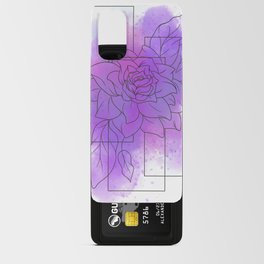 Purple Floral Line Art Android Card Case