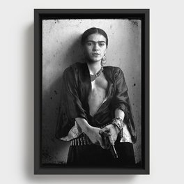Frida Kahlo The Gun Art Mexican Framed Canvas