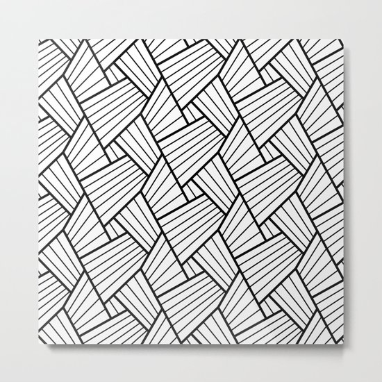 Abstract Lines Pattern Design 1 Metal Print