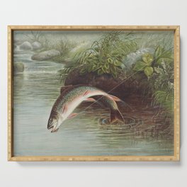 Leaping Brook Trout Serving Tray