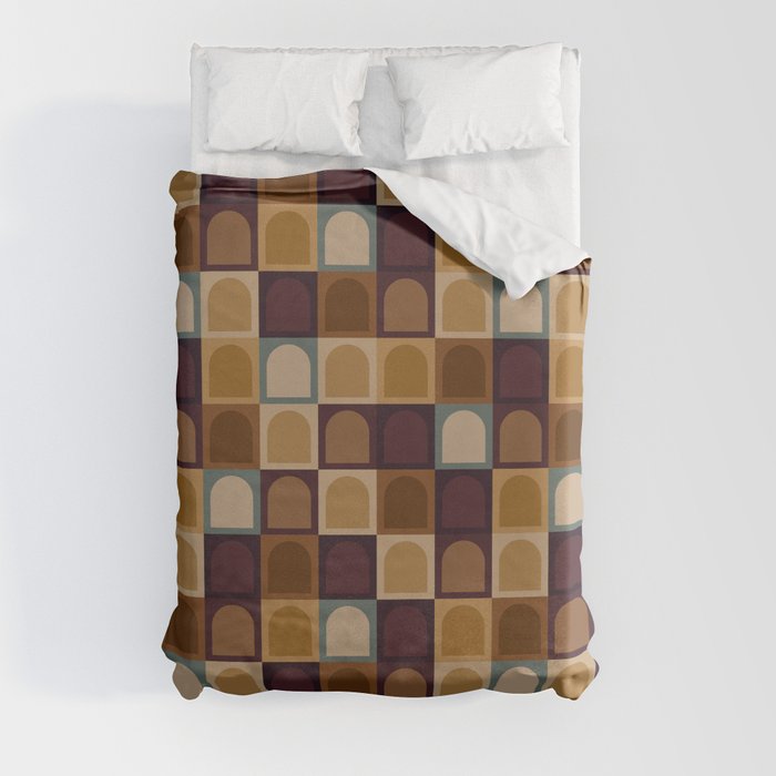 Checkered Arch Pattern IV Duvet Cover