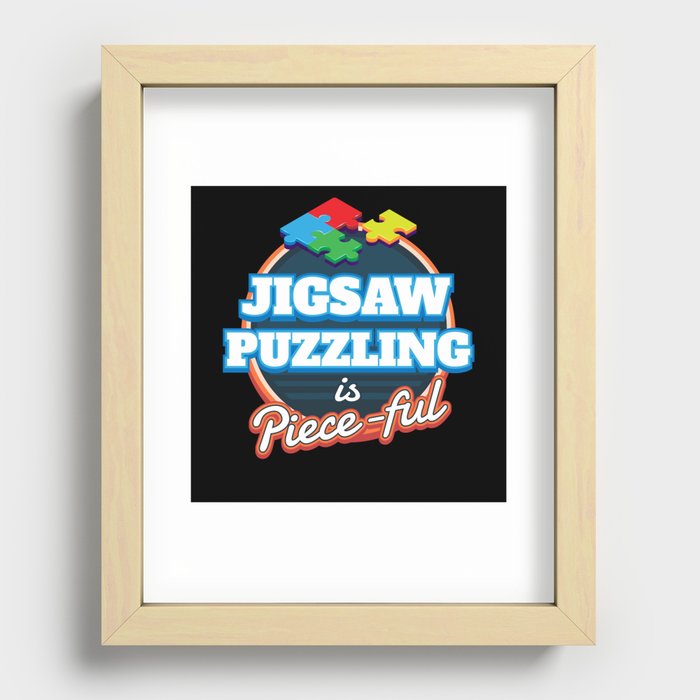 Jigsaw Puzzling Jigsaw Puzzle Hobby Game Recessed Framed Print