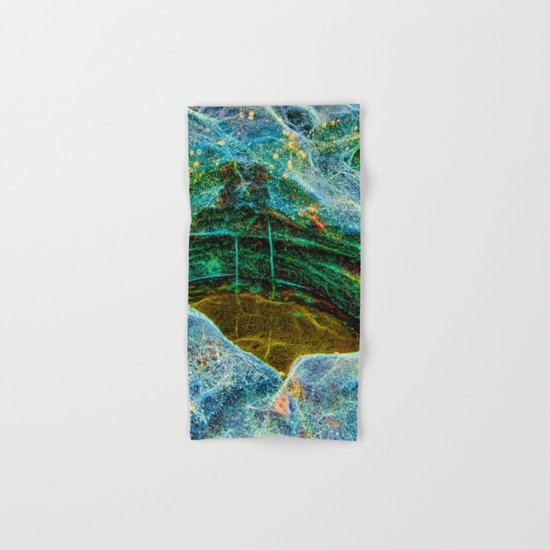 Abstract rocks with barnacles and rock pool Hand & Bath Towel