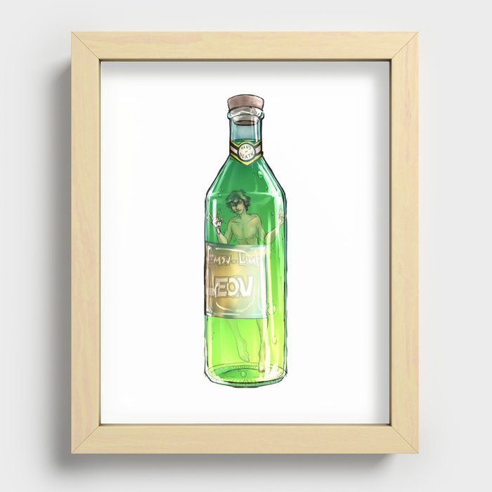 Lemon-Lime Leon Recessed Framed Print