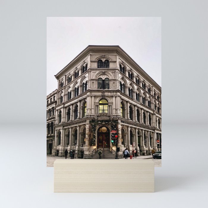 Old Historic Building in Vieux Montreal Old Town Mini Art Print