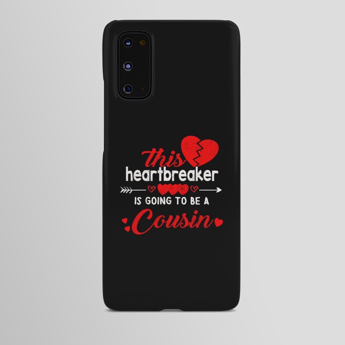 Be A Cousin Baby Reveal Hearts Day Valentines Day Android Case