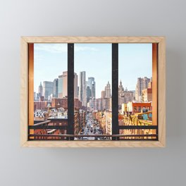 New York City Window Views Framed Mini Art Print