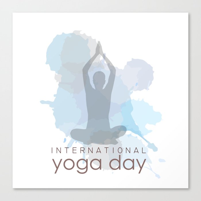 International yoga and meditation workout position Canvas Print