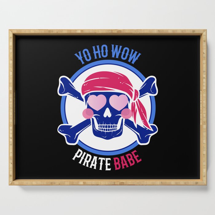 Pirate Babe Pirates Captain Skull Serving Tray