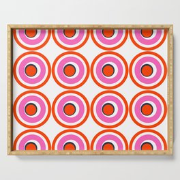 Modern Pink and Blue Skateboard Wheels Serving Tray