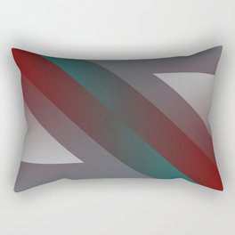 teal burgundy gray triangle Rectangular Pillow