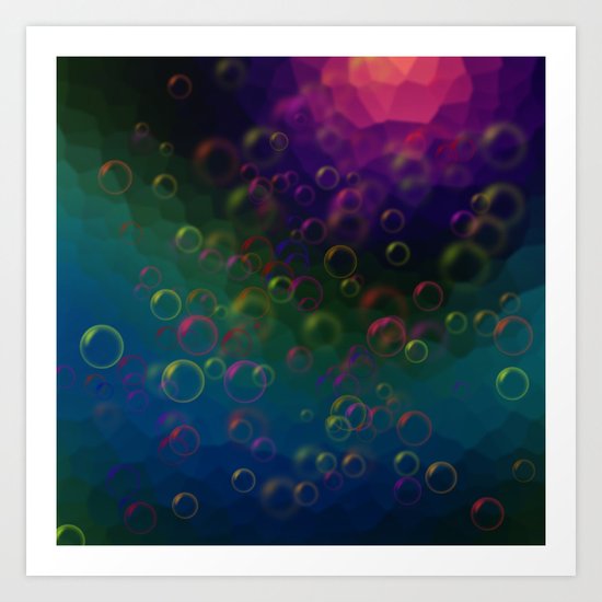 Abstraction. Bubbles. Art Print