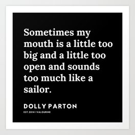 25   | 191120 | Dolly Parton Quotes Art Print