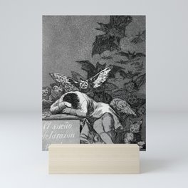 THE SLEEP OF REASON PRODUCERS MONSTERS - FRANCISCO GOYA Mini Art Print | Sad, Dream, Drawing, Monster, Handdrawn, Monochrome, Depression, Vegan, History, Birds 
