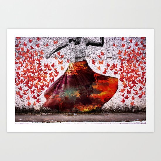Flying Skirt Art Print