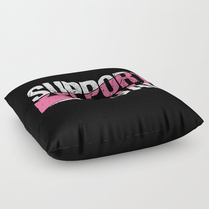 Support Squad Breast Cancer Awareness Floor Pillow