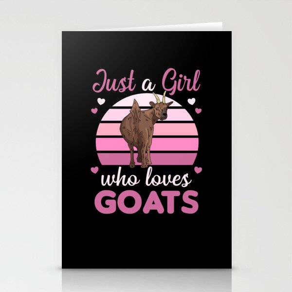 Just A Girl Who Loves Goats Cute Animals Goat Stationery Cards