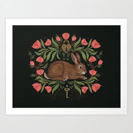 Rabbit in the Secret Garden // Dark Art Print