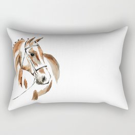 Bay Watercolour Horse Rectangular Pillow