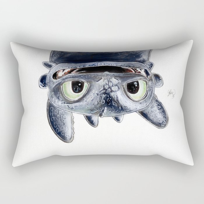 Toothless (Upside Down) Rectangular Pillow
