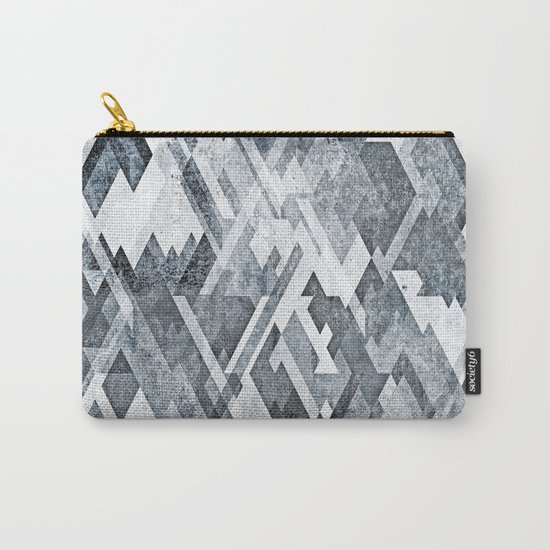 zig zag black and white Carry-All Pouch