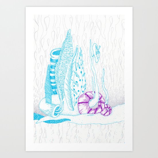 The rain from beyond Art Print