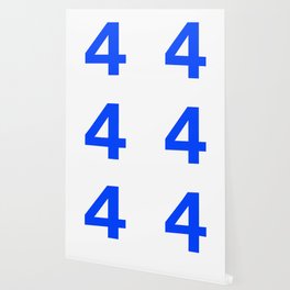 Number 4 (Blue & White) Wallpaper