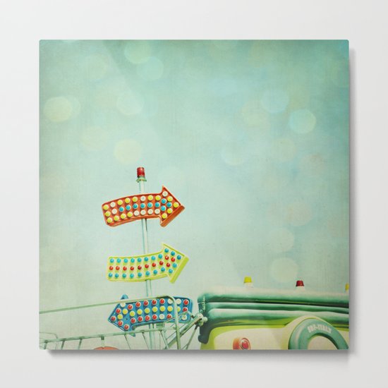 This Way For Fun Metal Print