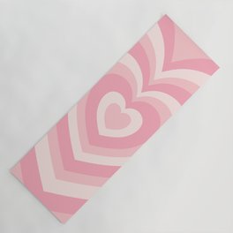 Pink Love Hearts  Yoga Mat
