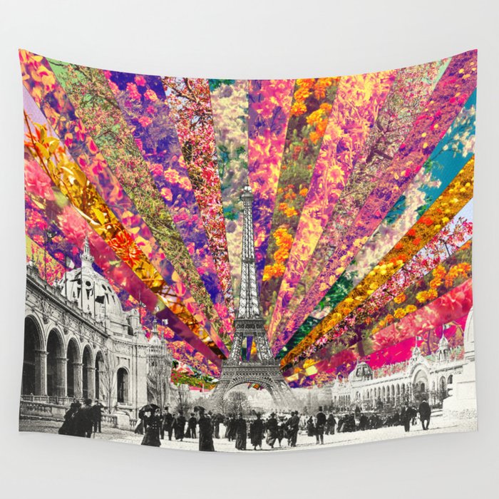 Vintage Paris Wall Tapestry