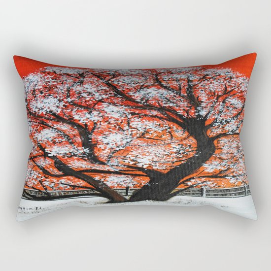 Snowy old tree Rectangular Pillow