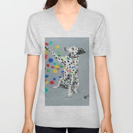 Dalmatian V Neck T Shirt