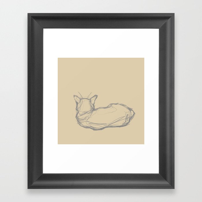 Laying in the Kitchen, Study from Life Framed Art Print