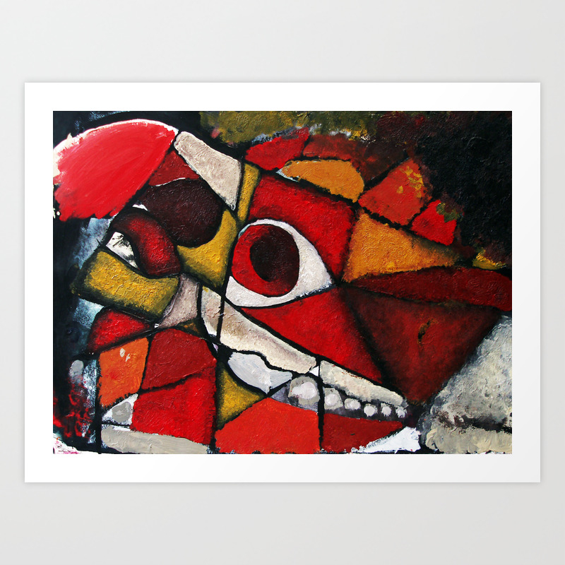 Horse Skull Abstract Art Print By Peterandrew1 Society6