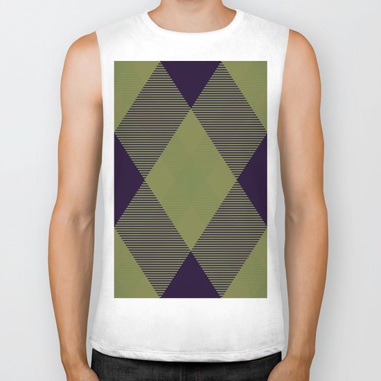 Tartan Pattern 2 Biker Tank