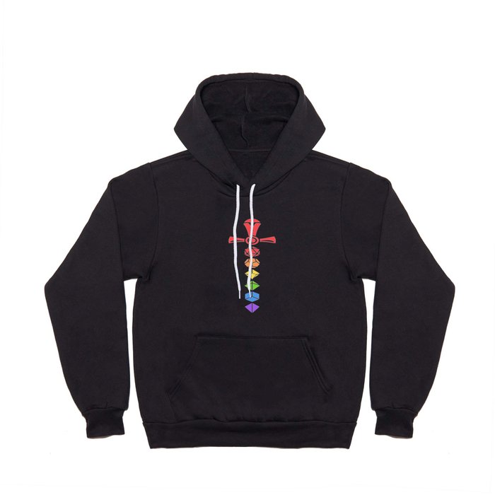Rainbow Polyhedral Dice Sword of the Cleric Tabletop RPG Gaming Hoody