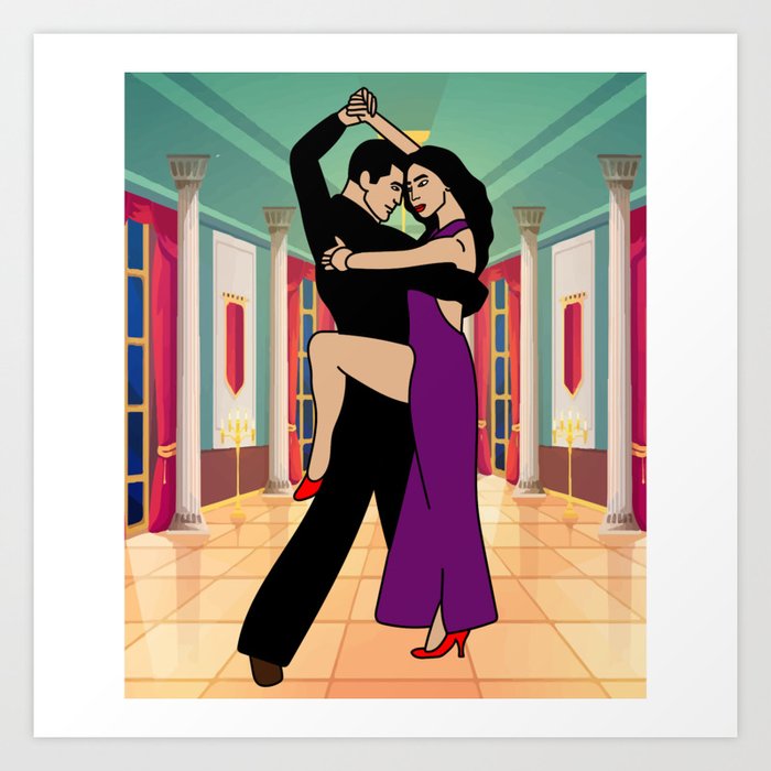 romantic dance painting