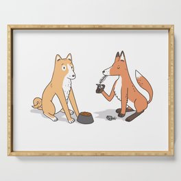 Shiba and fox Serving Tray