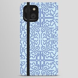 Blue Costal Modern Chinoiserie iPhone Wallet Case