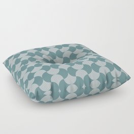 Deco 2 pattern blue Floor Pillow