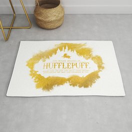 Hufflepuff Rug | Jkrowling, Graphicdesign, Concept, Badger, Gold, Illustration, Castle, Digital, Yellow, Loyal 