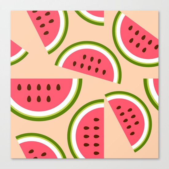 Watermelon pattern Canvas Print