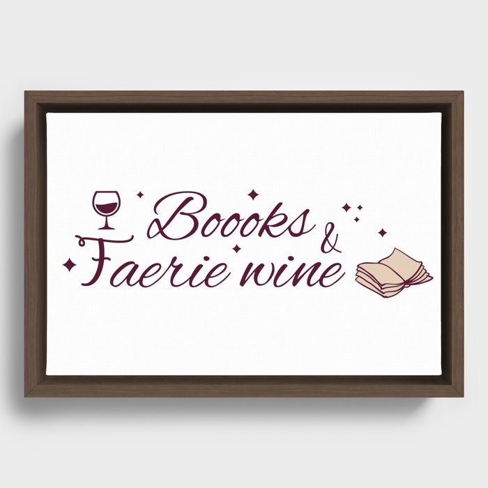 Books & faerie wine Framed Canvas