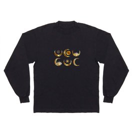 Decorative Crescent moons gold  Long Sleeve T-shirt