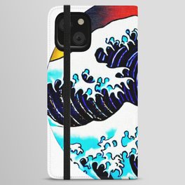  The Great Wave | outrun style iPhone Wallet Case