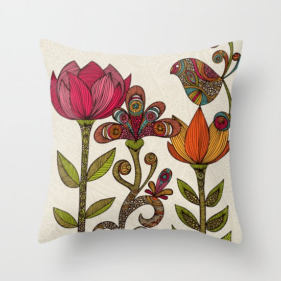 In the garden Throw Pillow