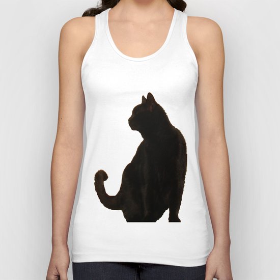 Halloween Black Cat Silhouette Unisex Tank Top