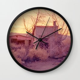 Sunset in the Desert Compound Wall Clock