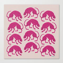 Wild Cats - Pink Canvas Print