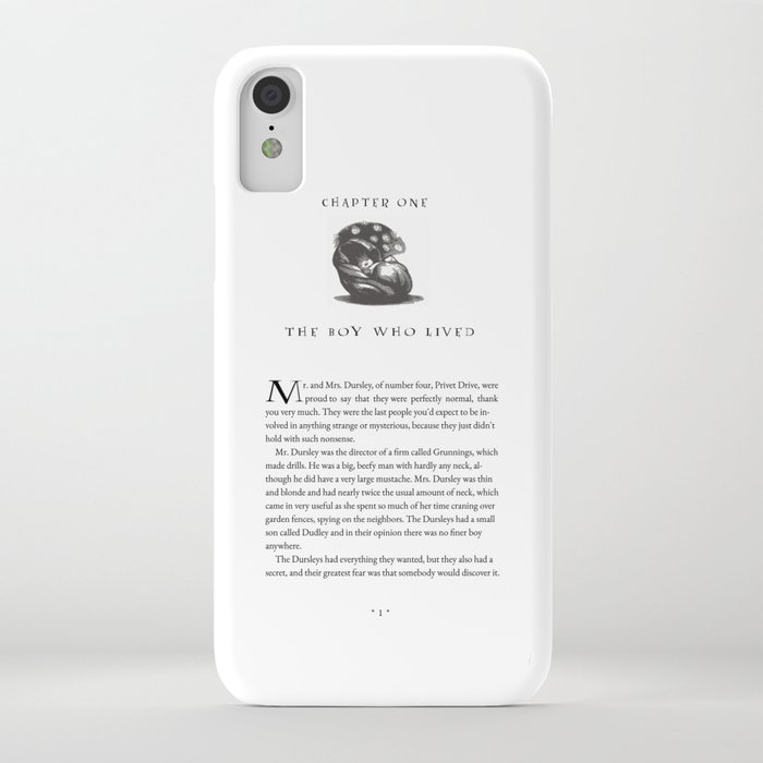 sorcerer's stone chapter one page one iphone case